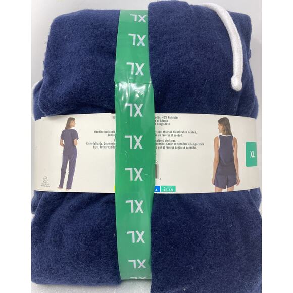 Lucky Brand Ladies' 4-piece Soft Terry Pajama Set - XL Blue Iris. - Picture 7 of 7